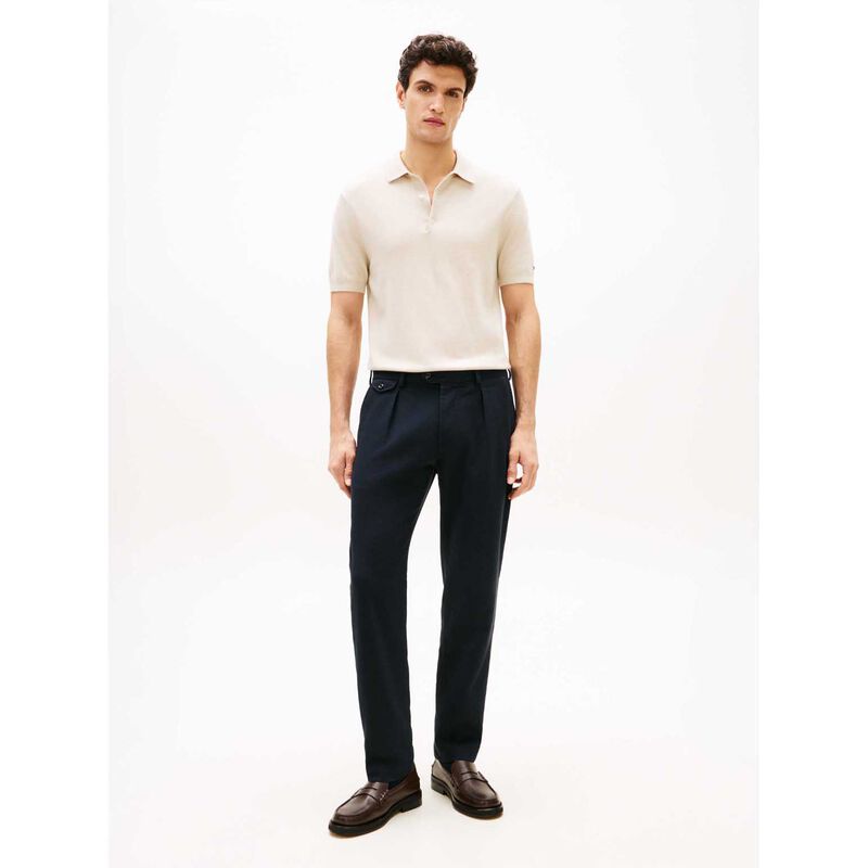 Tommy Hilfiger Harlem Tapered Pleated Twill Trousers image number 3